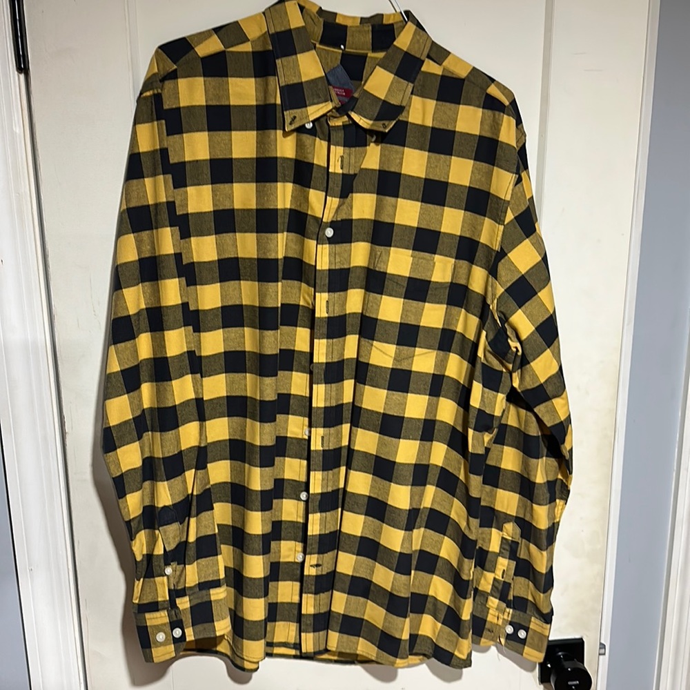Merona Yellow & Blue Button Down